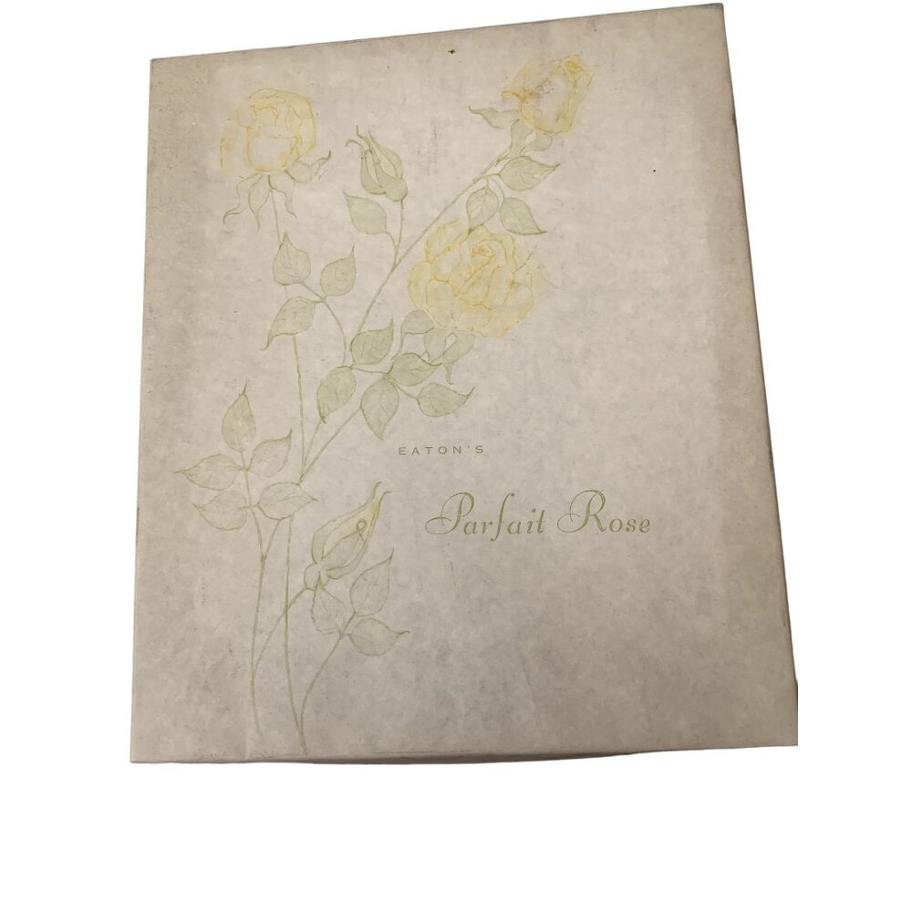 Vintage Eaton's Parfait Rose Stationary Box Set Yellow NOS Cottagecore Floral